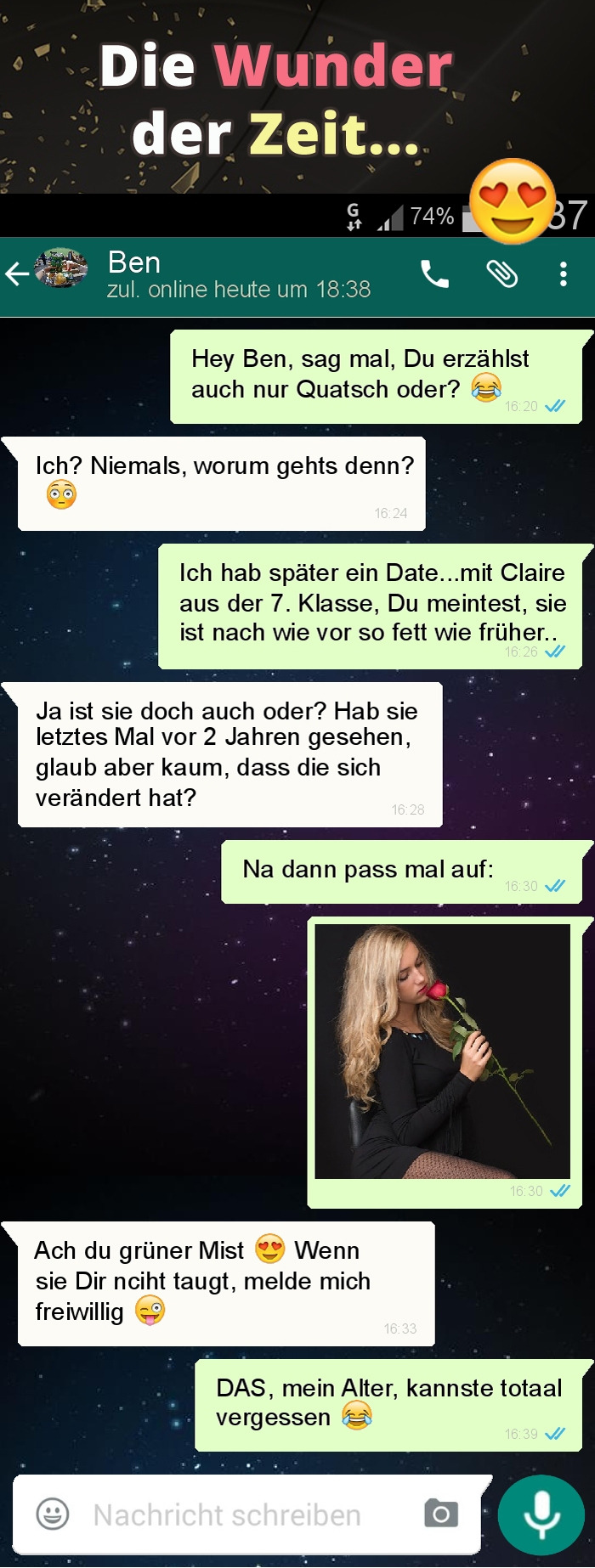 Die Zeit kann Wunder vollbringen :)